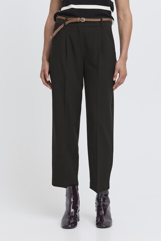b.young Loose fit Trousers with creases 'BYDANTA ' in Black: front