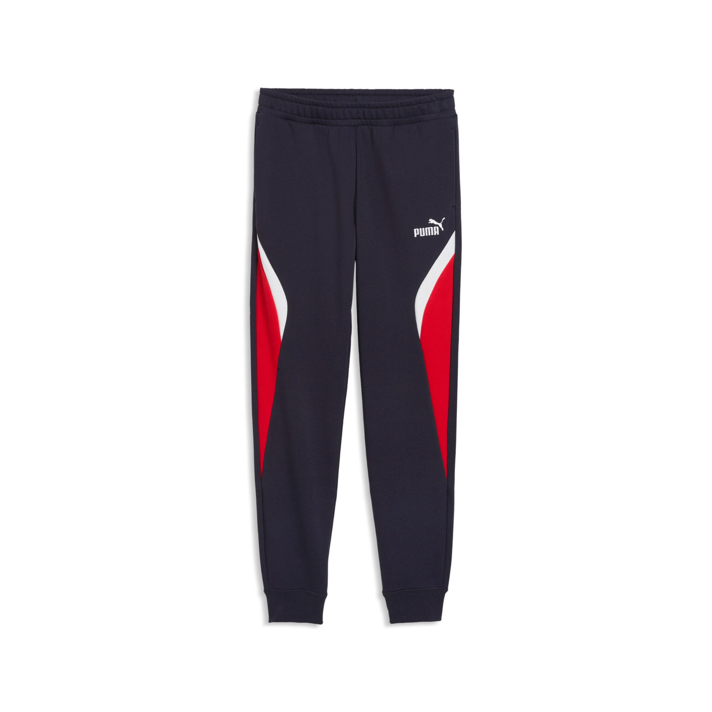 Effilé Pantalon de sport PUMA en noir : devant