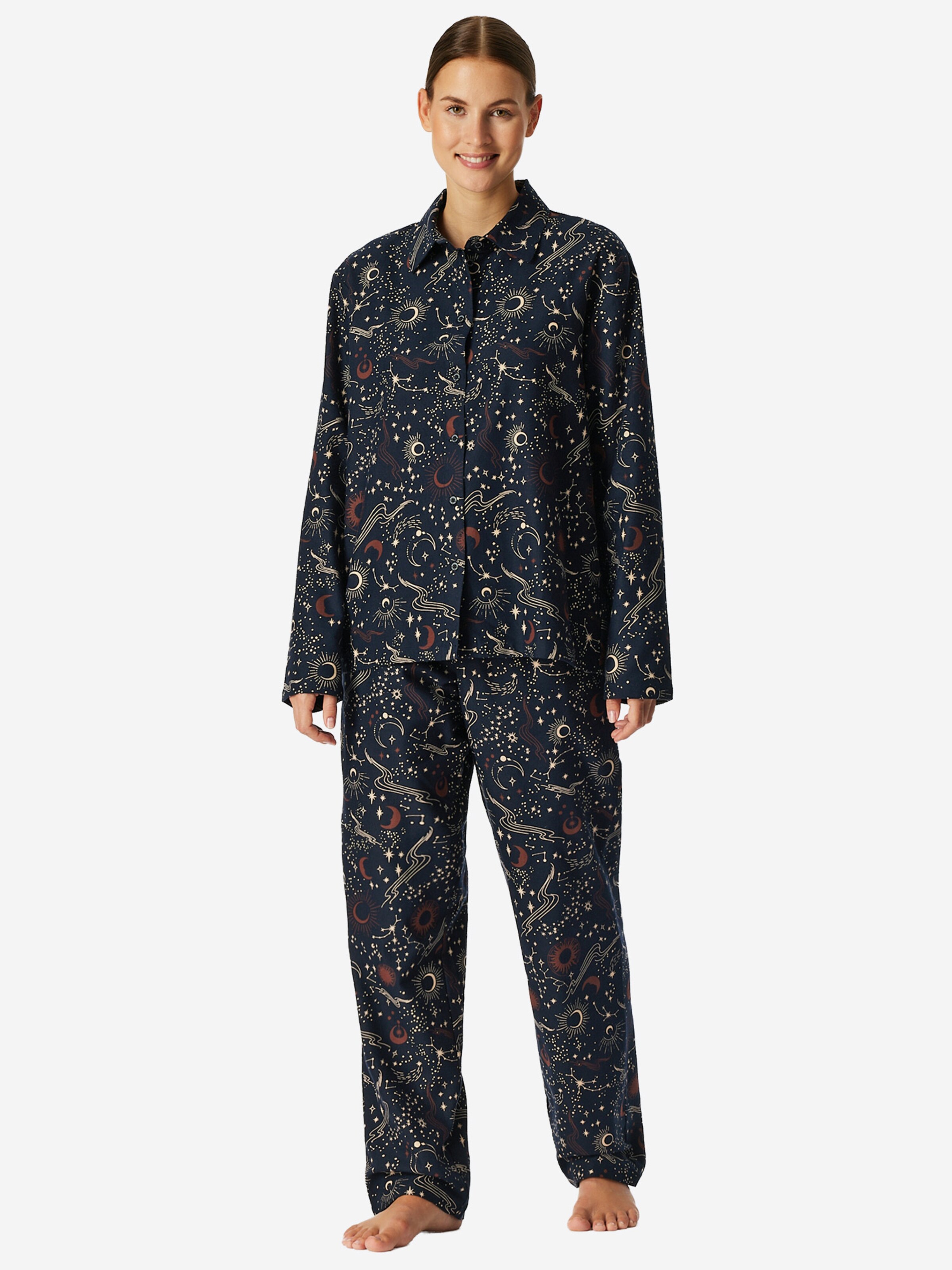 SCHIESSER Pyjama ' X-Mas Gifting Sets ' in Blauw: voorkant