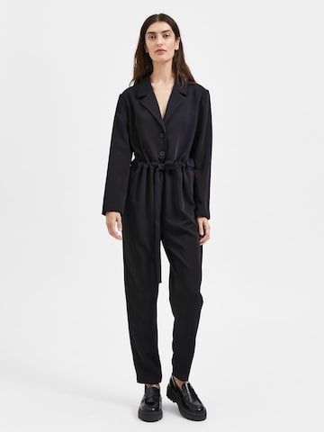 SELECTED FEMME Jumpsuit 'Mana' in Zwart: voorkant