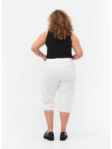 Loosefit Pantalon 'Jeasy' Zizzi en blanc