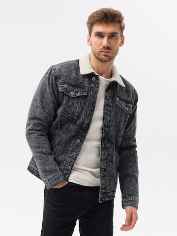 Ombre Between-Season Jacket 'C523' in Grey: front