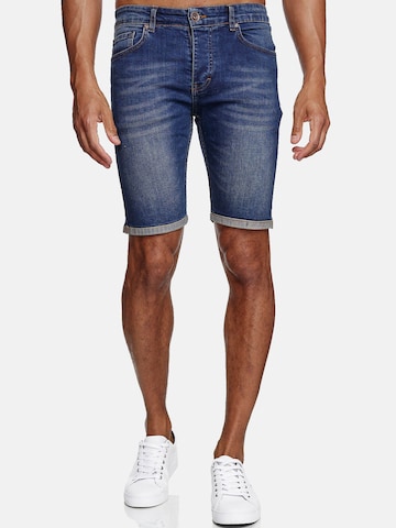 Reslad Regular Jeans 'Jeans Shorts Basic Used Washed' in Blau: Vorderseite