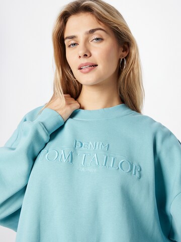 TOM TAILOR DENIM Sweatshirt in Blau