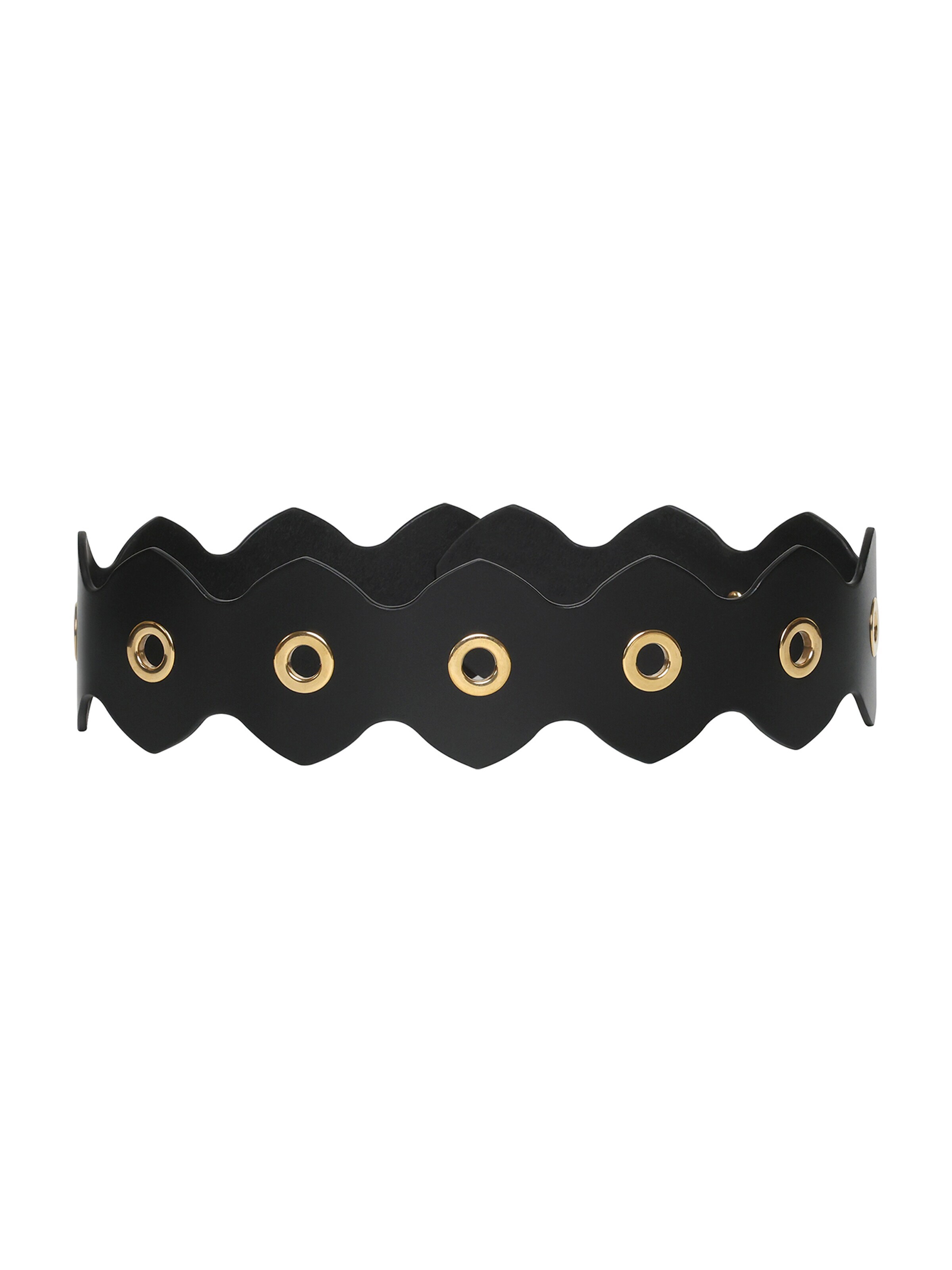 Ceinture 'Lume' Haute Cuir en noir : devant