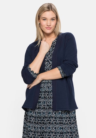 SHEEGO Gebreid vest in Blauw: voorkant