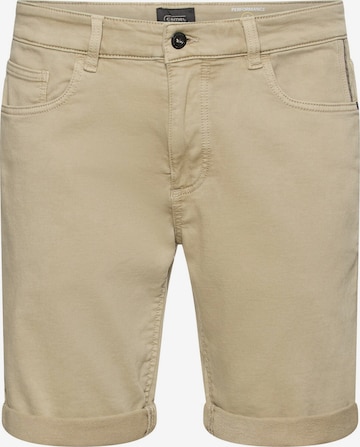 CAMEL ACTIVE Regular fleXXXactive® Bermuda Shorts mit Reißverschluss in Beige: Vorderseite