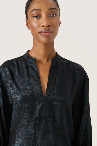 SOAKED IN LUXURY Bluse 'SLElvie' i sort