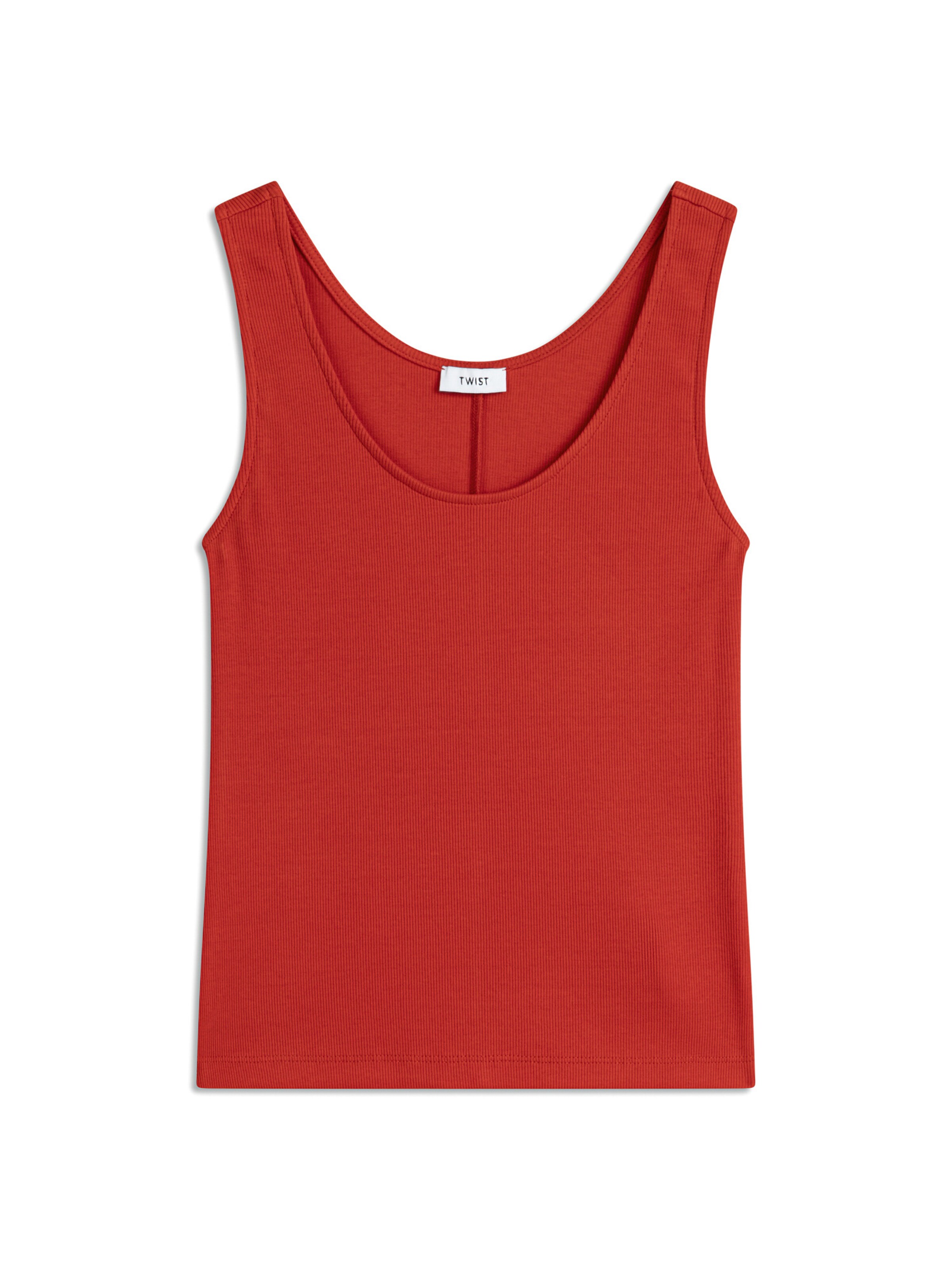 Twist Top in Red: front
