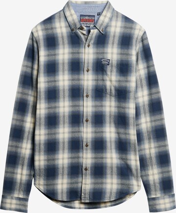 Superdry Button Up Shirt in Blue: front