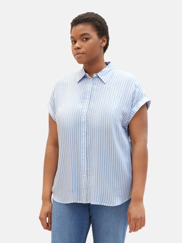 Tom Tailor Women + Blouse in Blauw: voorkant