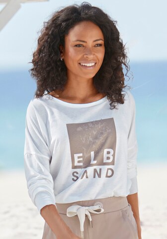 T-shirt Elbsand en blanc : devant