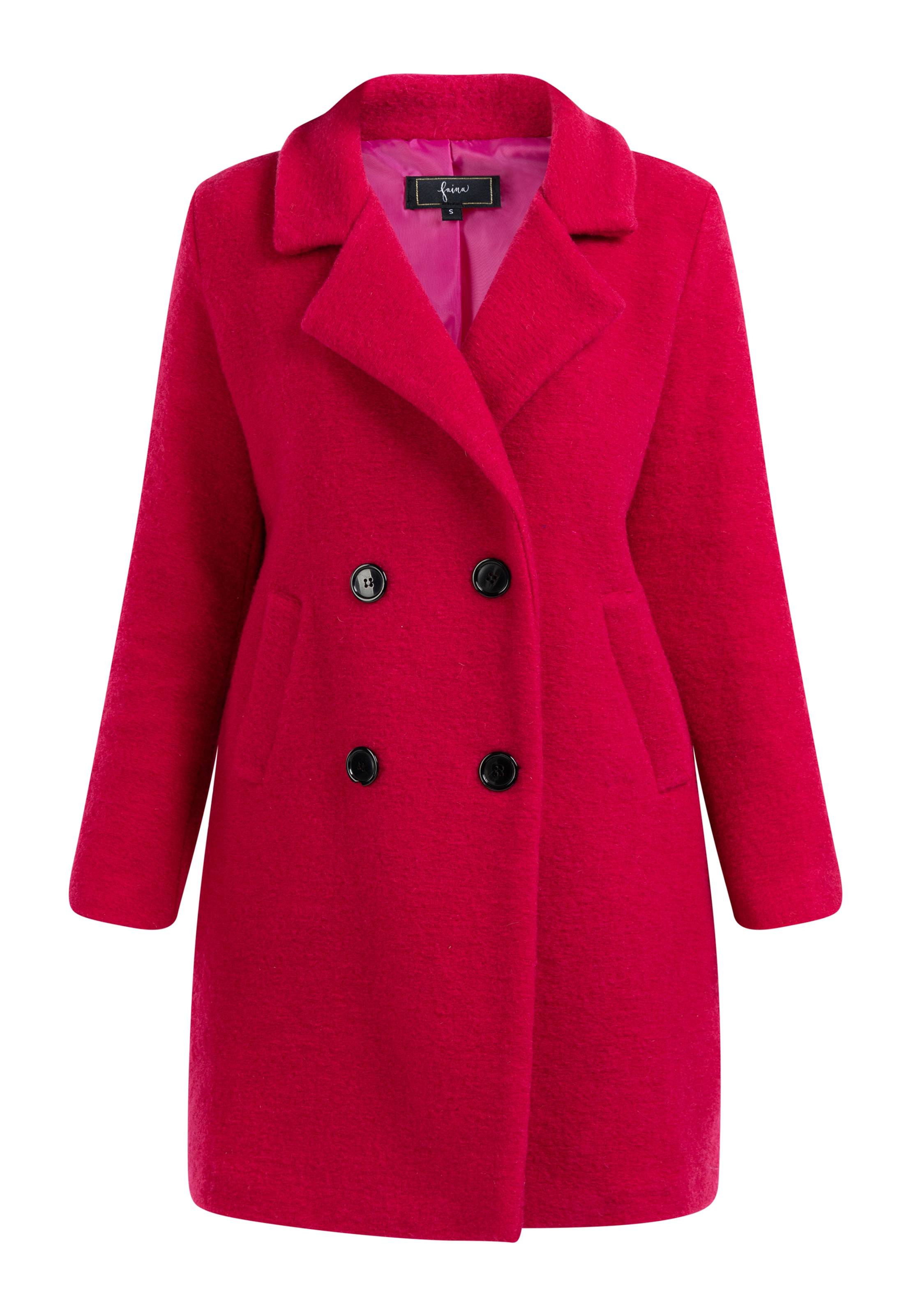 faina - Sobretudo meia-estação em rosa: frente