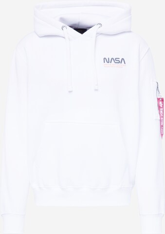 ALPHA INDUSTRIES Sweatshirt 'Skylab' in White: front