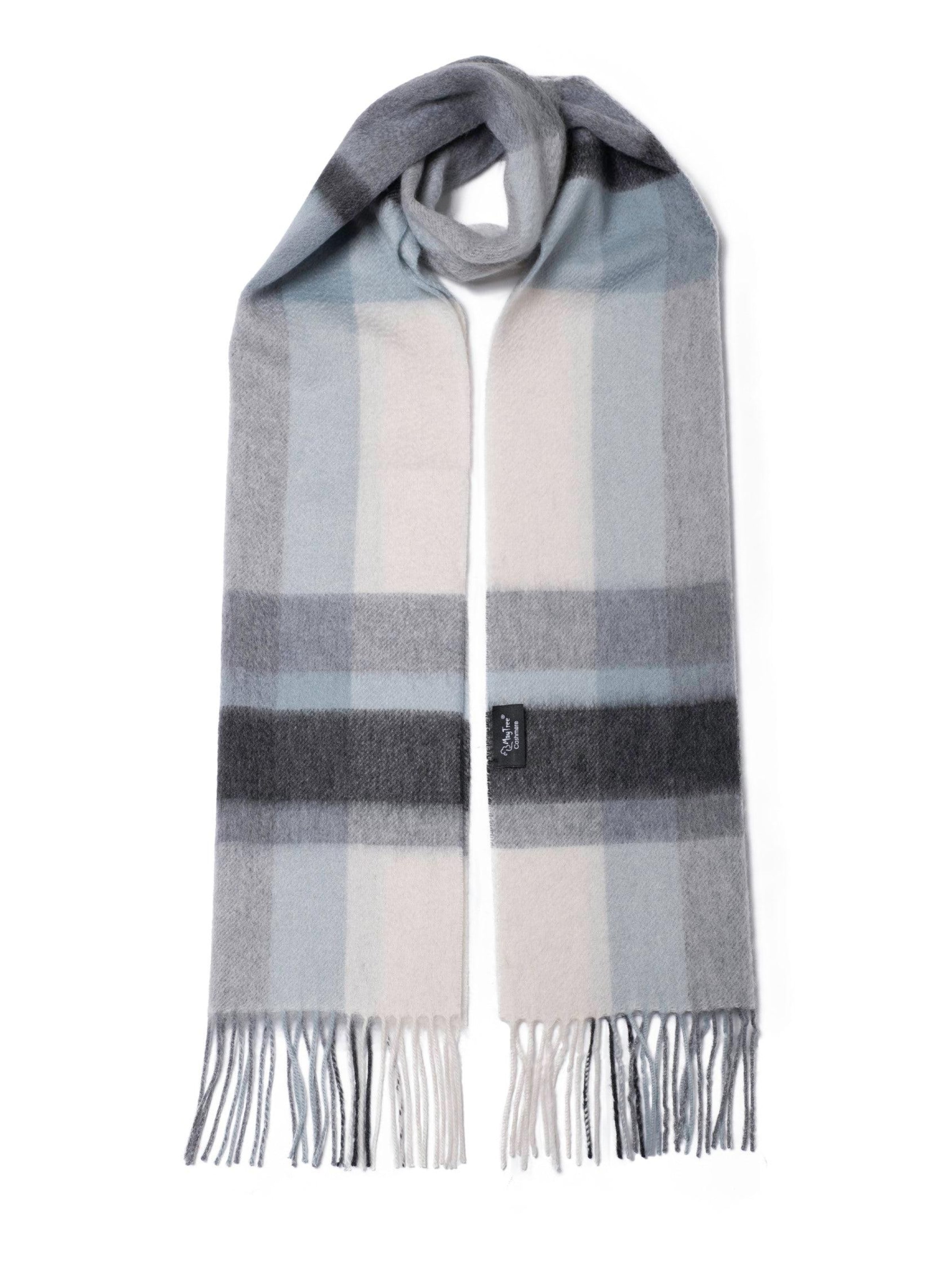 MayTree Scarf 'Tartan' in Grey: front