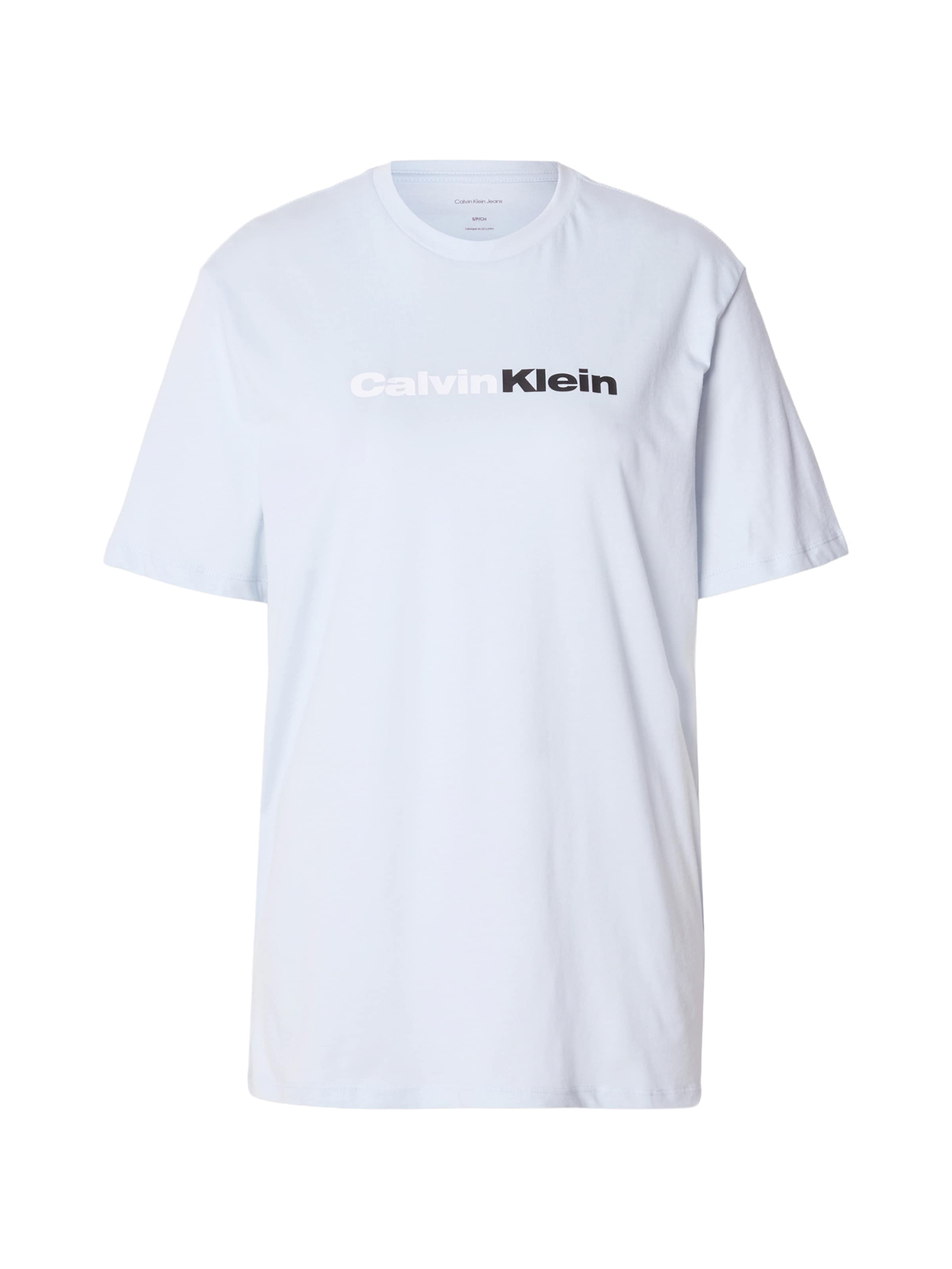 Tricou de la Calvin Klein Jeans pe albastru: față