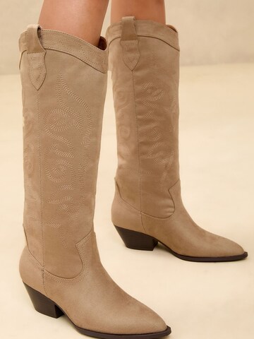 Bottes de cowboy Lipsy en beige