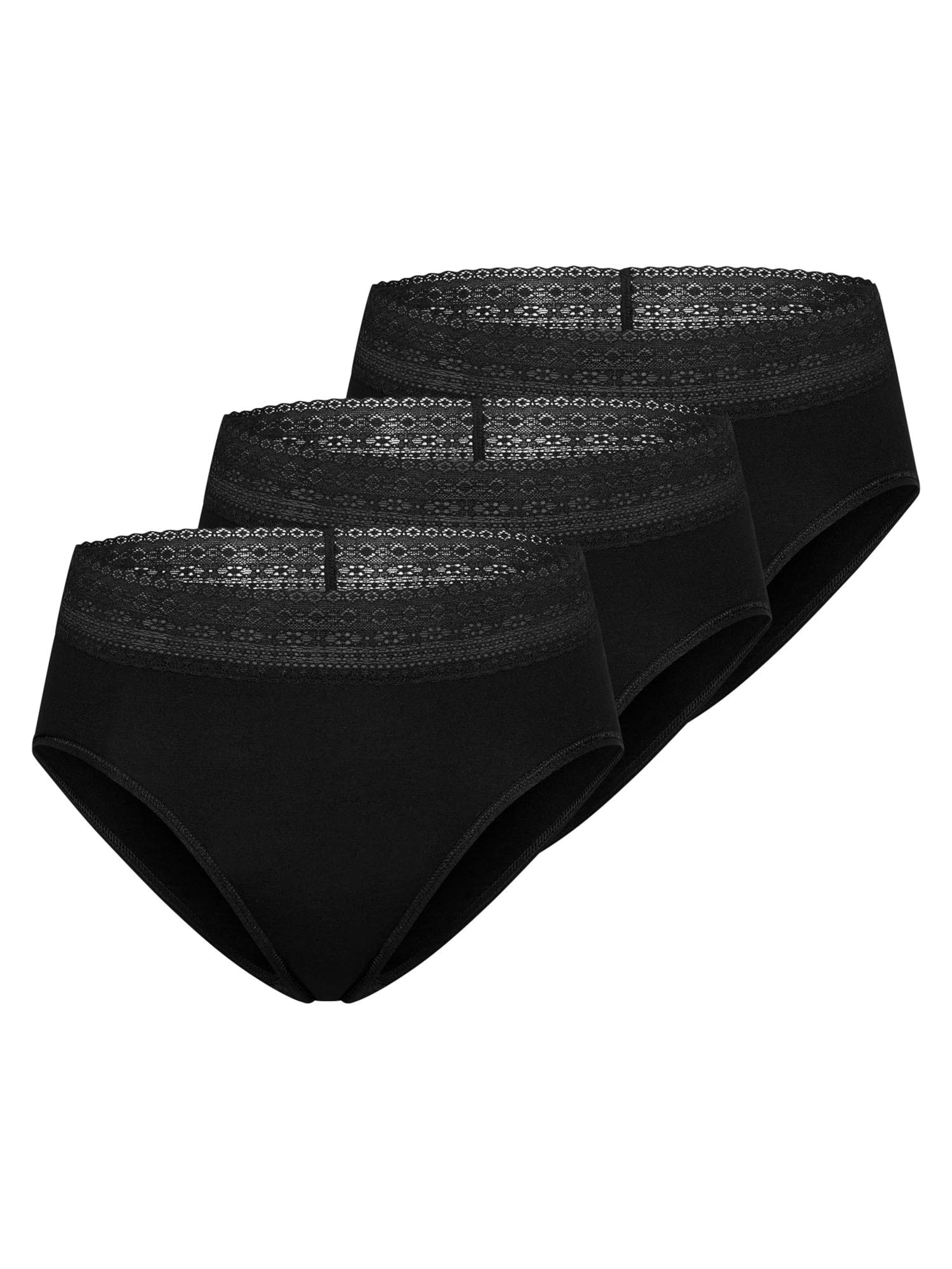 Mey Slip 'Modal Lace'‌ in Schwarz: Vorderseite