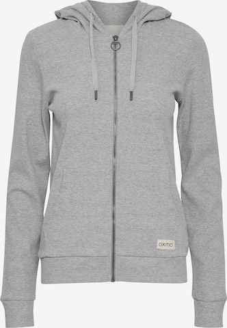 Oxmo Zip-Up Hoodie 'Lova' in Grey: front