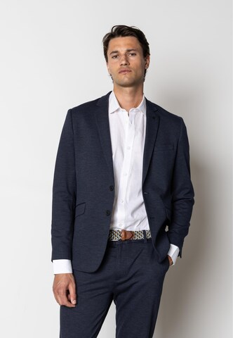 Clean Cut Copenhagen Slim Fit Sakko 'Brendon' in Blau: Vorderseite