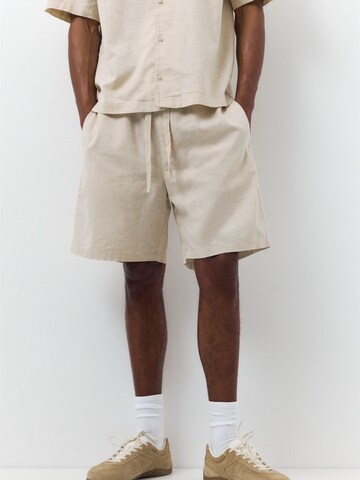Pull&Bear Loosefit Bukser i beige: forside