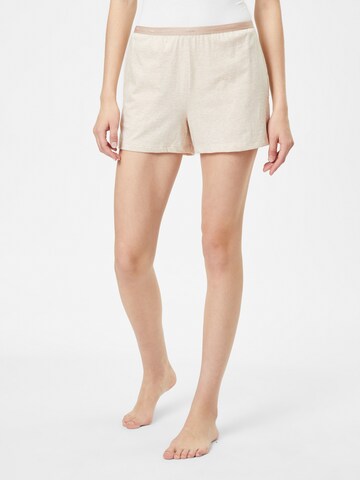 Calvin Klein Underwear سروال البيجاما بلون بيج: الأمام
