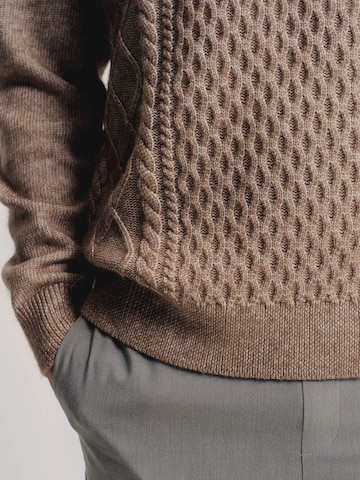ABOUT YOU x Kevin Trapp Sweater 'Mert' in Brown