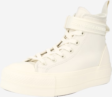 CONVERSE - Sapatilhas altas 'CHUCK TAYLOR ALL STAR' em branco: frente