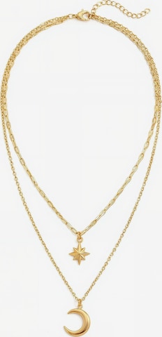 Nemomatheo Necklace 'Nachthimmel – Elegante Schichtkette mit Mond & Stern' in Gold: front