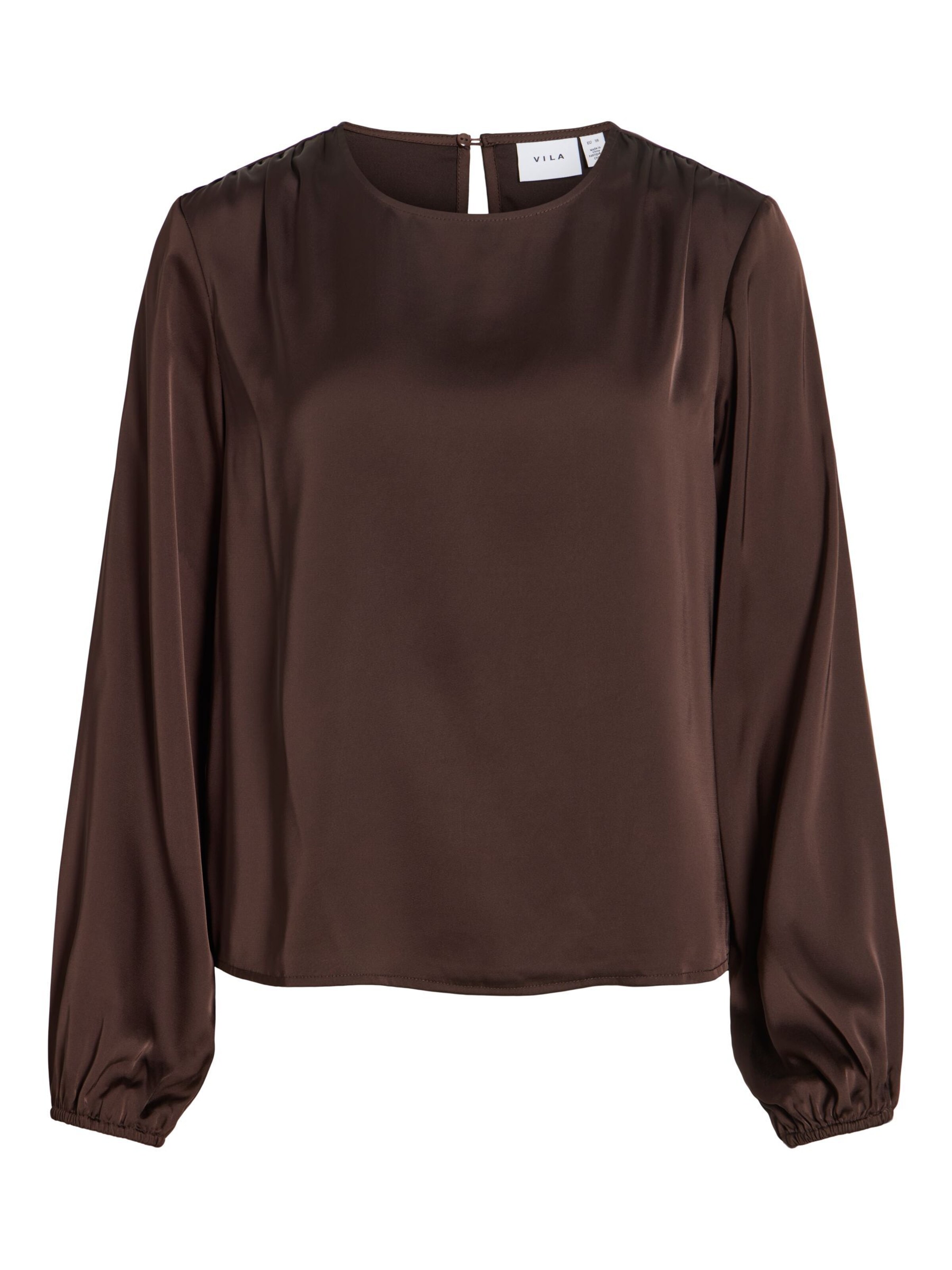 VILA Blouse 'VIENNA' in Bruin: voorkant