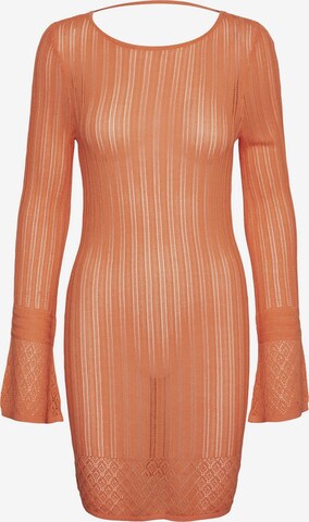 SOMETHINGNEW Gebreide jurk in Oranje: voorkant
