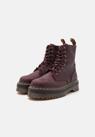 Dr. Martens - Botim com fivela 'Jadon' em vermelho