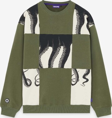 Sweat-shirt Octopus en vert : devant