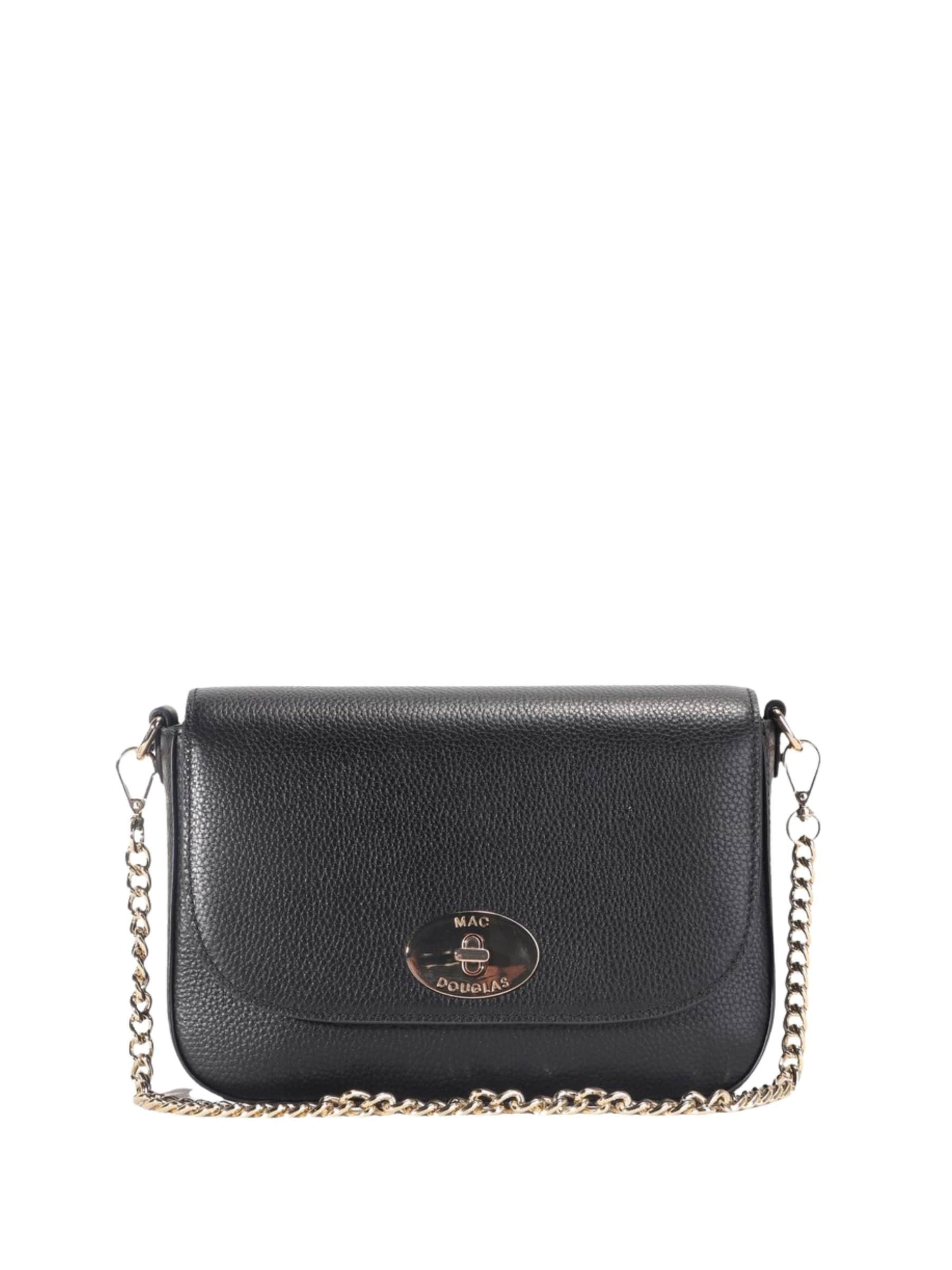 MAC DOUGLAS Handtas 'Mac Douglas Sacs À Main S Cancun Alba Cuir Noir' in Zwart: voorkant