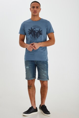 BLEND T-Shirt 'Davis' in Blau