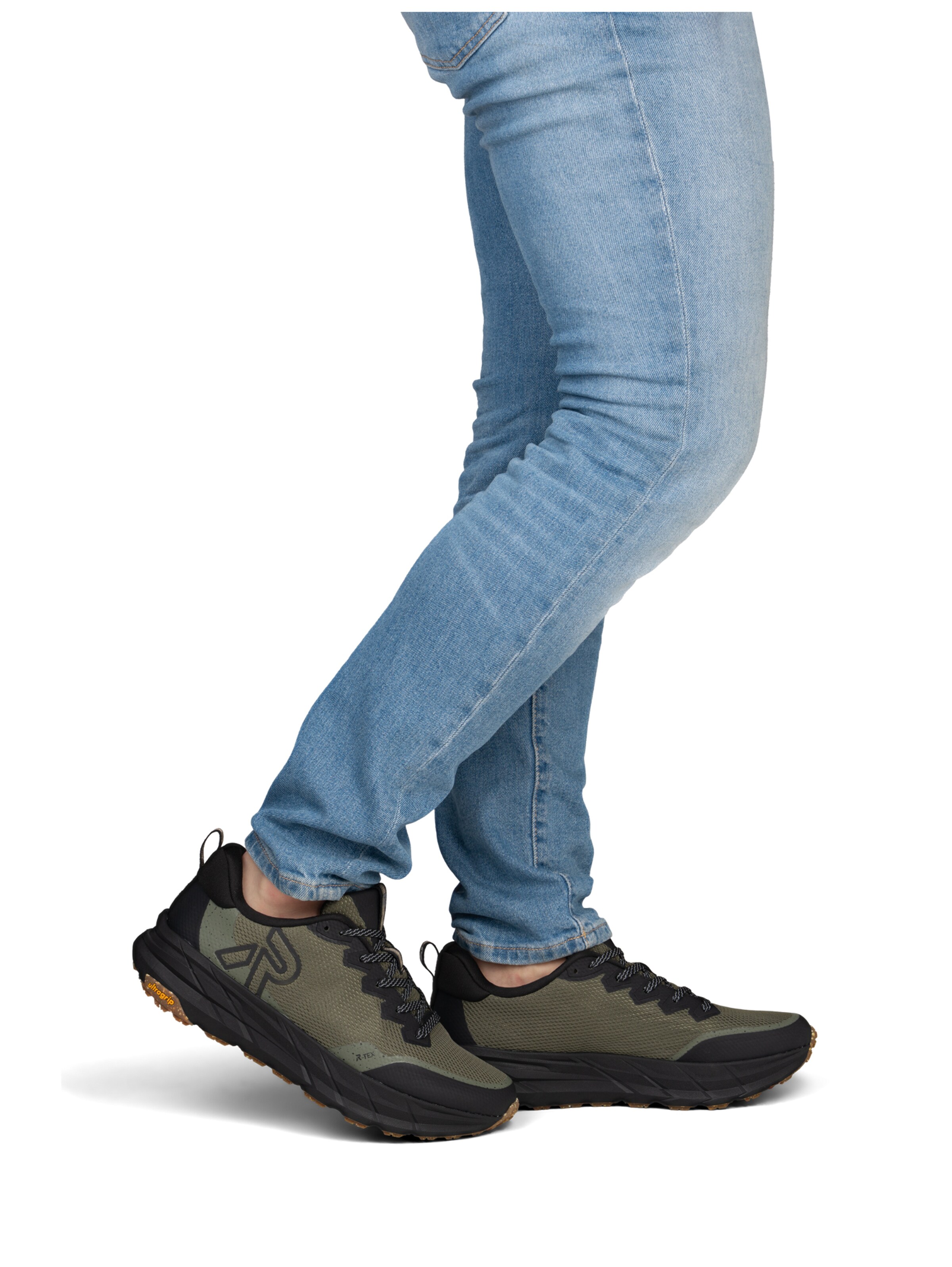Sneaker bassa di Rieker in verde: frontale