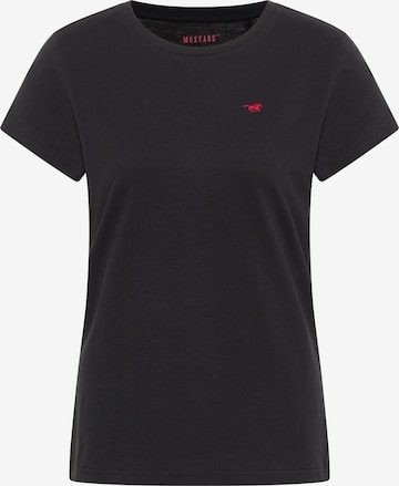 MUSTANG T-Shirt 'Loa' in Schwarz: Vorderseite