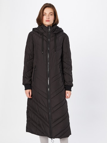 JDY Between-Seasons Coat 'Sky' in Black: front