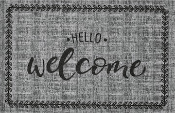 MD-Entree Doormat 'Hello Welcome' in Grey: front