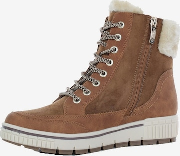 Relife Stiefelette, Warm gefüttert, Weite G in Braun: Vorderseite