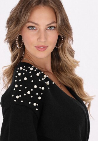 faina Knit cardigan in Black