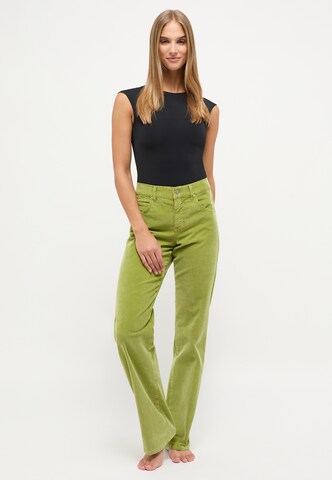 Angels Regular Straight-Leg Jeans in Coloured Cord in Grün