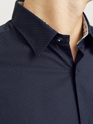 JACK & JONES Regular fit Button Up Shirt 'JPRBLALeeds' in Blue