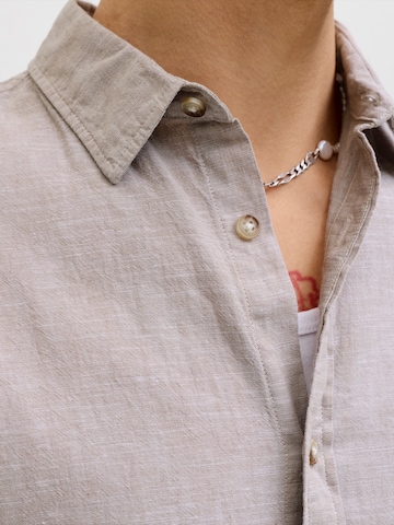 JACK & JONES Средняя посадка Рубашка 'JJESUMMER' в Серый