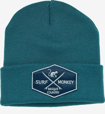 Surf Monkey Mütze in Blau: Vorderseite