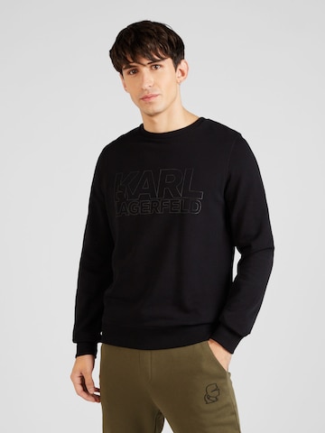 Sweat-shirt Karl Lagerfeld en noir : devant