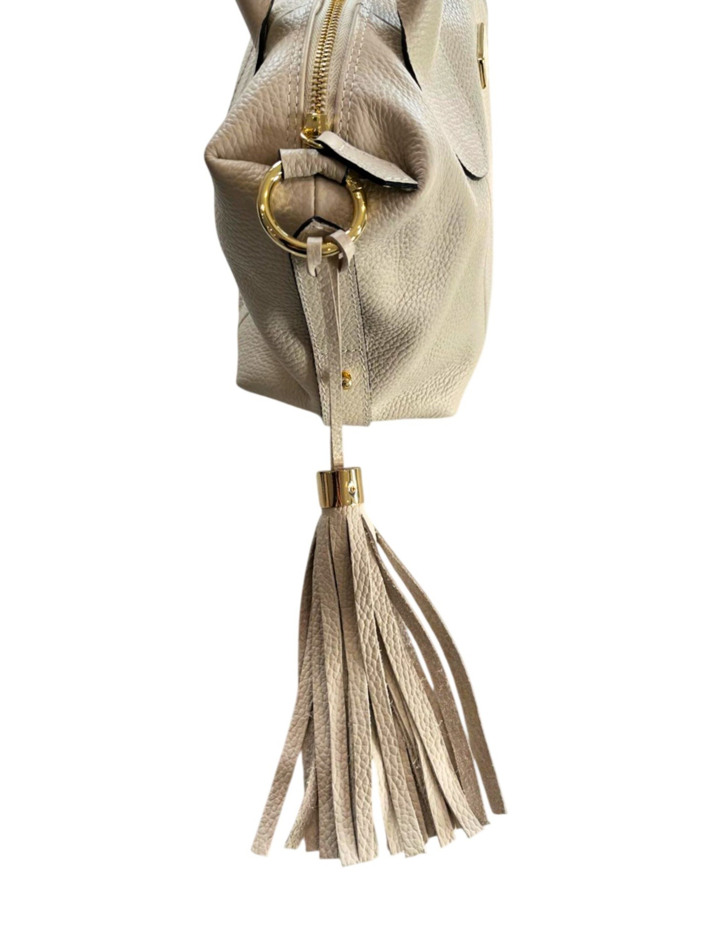 Borsa a mano 'Borsa a Mano Donna Pelle Vacchetta 100% - Modello Lucca Baldinini' di Baldinini Trend in beige