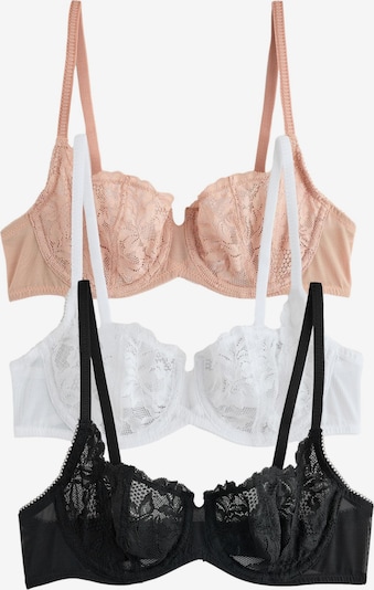Next Soutien-gorge en rose ancienne / noir / blanc, Vue avec produit