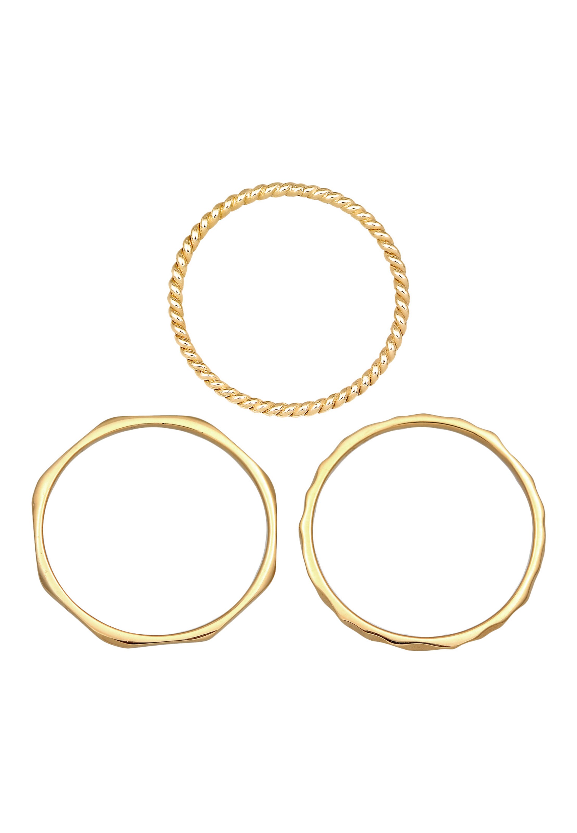 Bague 'Trio' ELLI PREMIUM en or