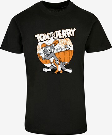 ABSOLUTE CULT Shirt 'Tom and Jerry - Baseball' in Black: front
